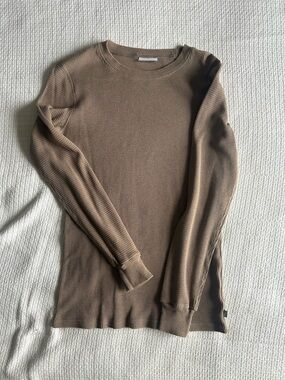 TNA Women’s Crewneck Ribbed Sweater - Brown